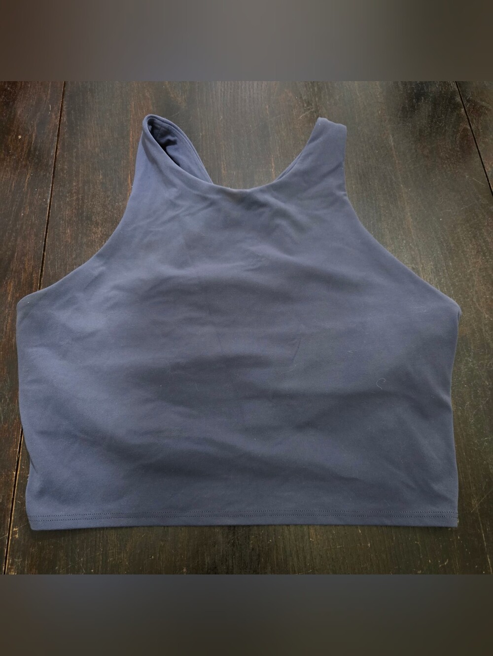 Athleta Navy High-Neck Crop Tank